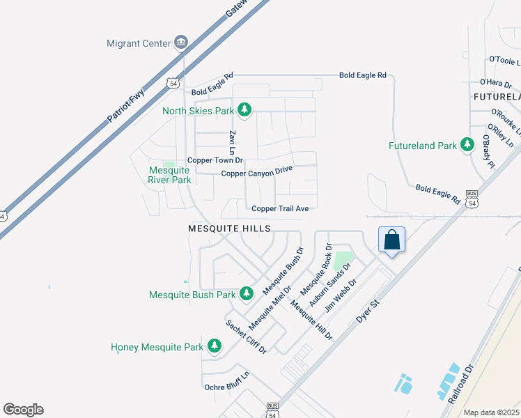 map of restaurants, bars, coffee shops, grocery stores, and more near 12028 Copper Point Place in El Paso