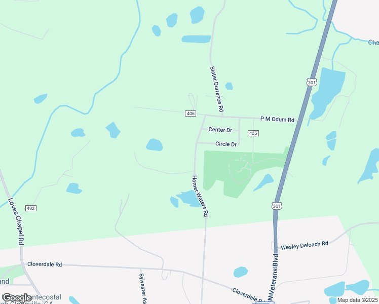 map of restaurants, bars, coffee shops, grocery stores, and more near 1919 Homer Waters Road in Glennville