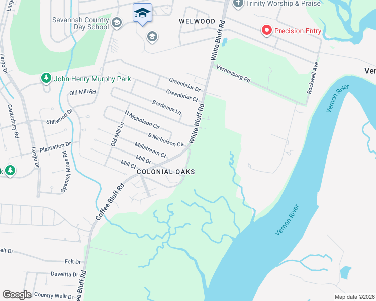 map of restaurants, bars, coffee shops, grocery stores, and more near in Savannah