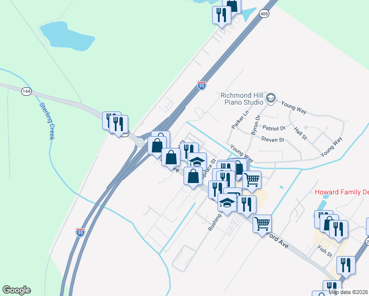 map of restaurants, bars, coffee shops, grocery stores, and more near 148 Laurel Street in Richmond Hill