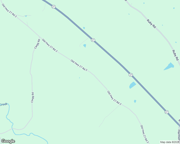 map of restaurants, bars, coffee shops, grocery stores, and more near Old Highway 27 Road 2 in Crystal Springs