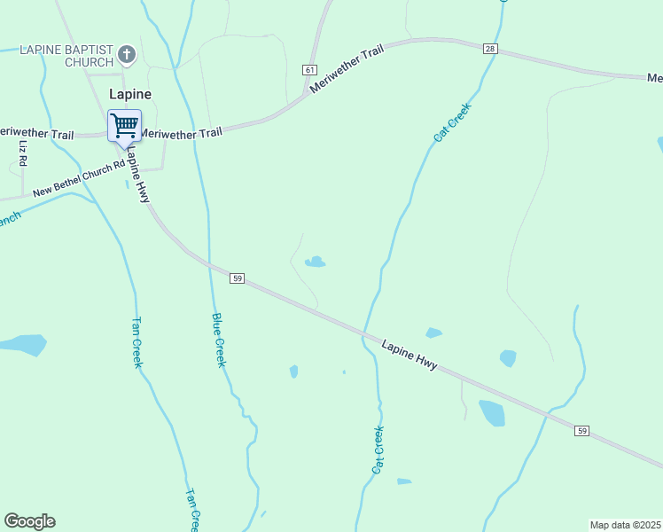 map of restaurants, bars, coffee shops, grocery stores, and more near 19684 Lapine Highway in Lapine