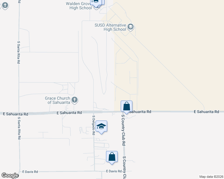 map of restaurants, bars, coffee shops, grocery stores, and more near 15958 South Kerry Rabbit Court in Sahuarita