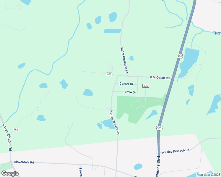 map of restaurants, bars, coffee shops, grocery stores, and more near 1919 Homer Waters Road in Glennville