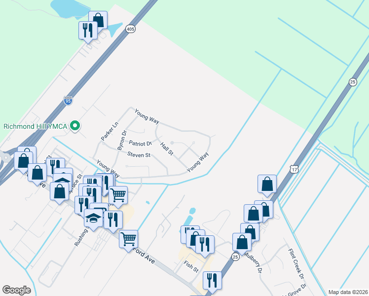 map of restaurants, bars, coffee shops, grocery stores, and more near 51 William Avenue in Richmond Hill