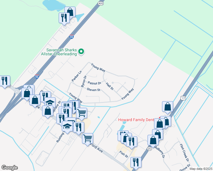 map of restaurants, bars, coffee shops, grocery stores, and more near 167 Hall Street in Richmond Hill