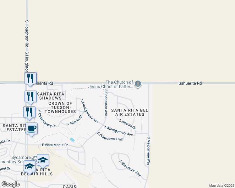 map of restaurants, bars, coffee shops, grocery stores, and more near 591 East Nashville Avenue in Vail