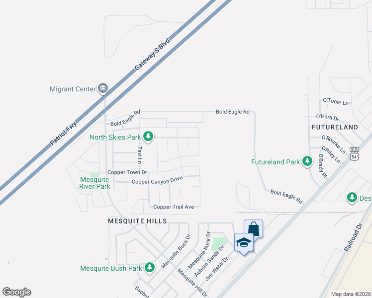 map of restaurants, bars, coffee shops, grocery stores, and more near 12141 Copper Skin Place in El Paso