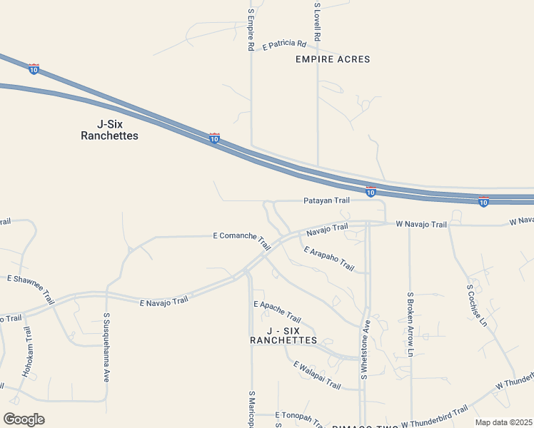 map of restaurants, bars, coffee shops, grocery stores, and more near 25140 East Arapaho Trail in Benson