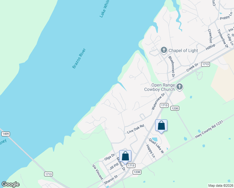 map of restaurants, bars, coffee shops, grocery stores, and more near 135 Giant Cedar Trail in Whitney