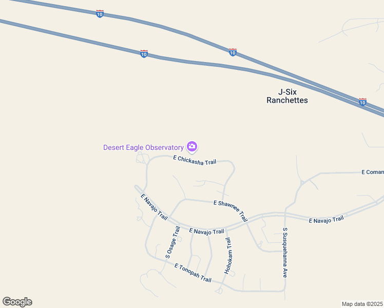 map of restaurants, bars, coffee shops, grocery stores, and more near 24261 East Chickasha Trail in Benson