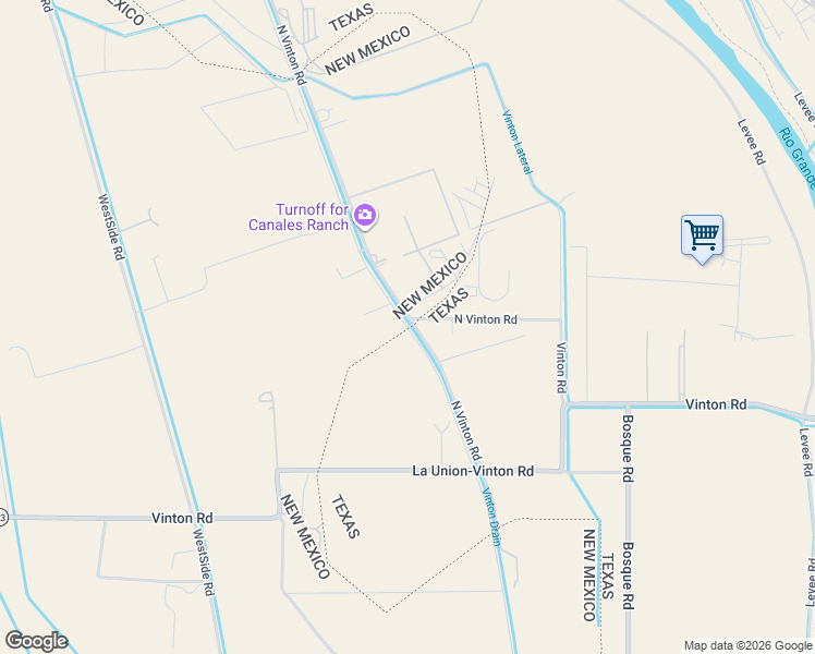 map of restaurants, bars, coffee shops, grocery stores, and more near N Vinton Rd in Anthony