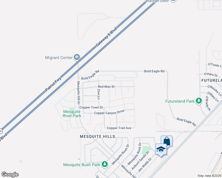 map of restaurants, bars, coffee shops, grocery stores, and more near 12140 Cherry Wood Lane in El Paso