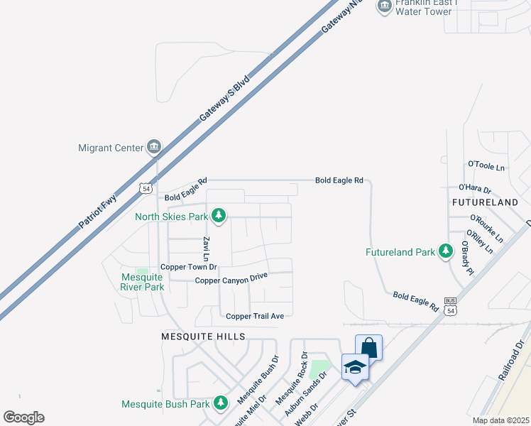 map of restaurants, bars, coffee shops, grocery stores, and more near 7228 Long Meadow Drive in El Paso