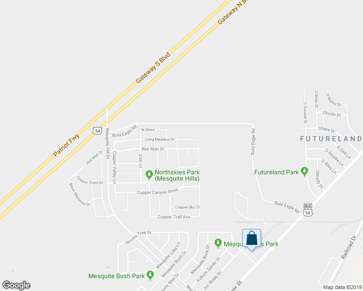 map of restaurants, bars, coffee shops, grocery stores, and more near 7228 Long Meadow Drive in El Paso