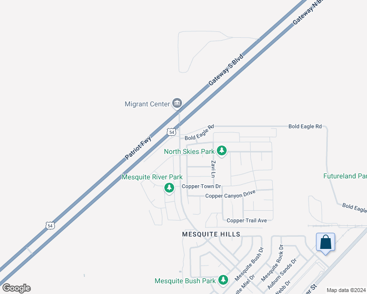 map of restaurants, bars, coffee shops, grocery stores, and more near 12193 Copper Valley Lane in El Paso