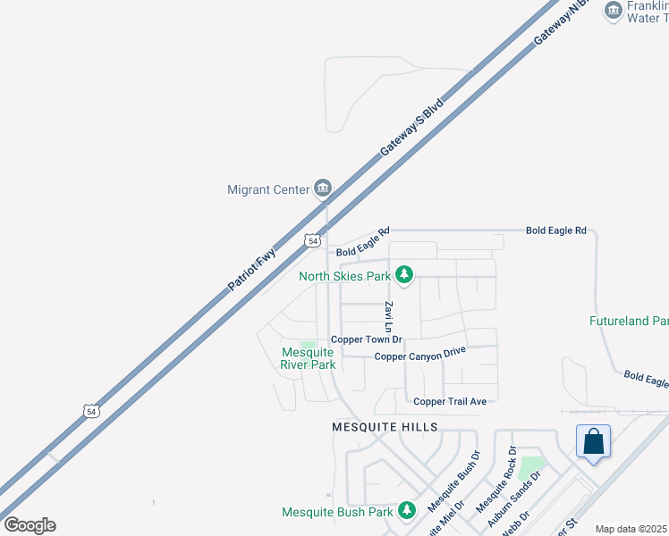 map of restaurants, bars, coffee shops, grocery stores, and more near 12193 Copper Valley Lane in El Paso