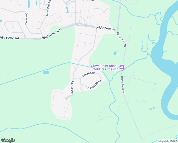 map of restaurants, bars, coffee shops, grocery stores, and more near 20 Lee Hall Drive in Savannah