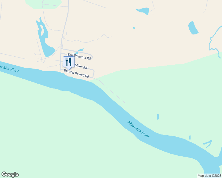 map of restaurants, bars, coffee shops, grocery stores, and more near 347 Benton Powell Road in Uvalda