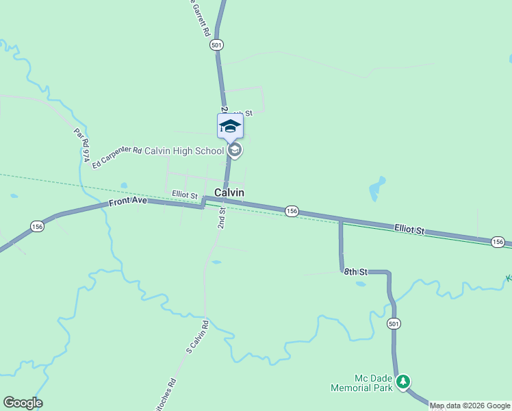map of restaurants, bars, coffee shops, grocery stores, and more near Highway 501 in Winnfield