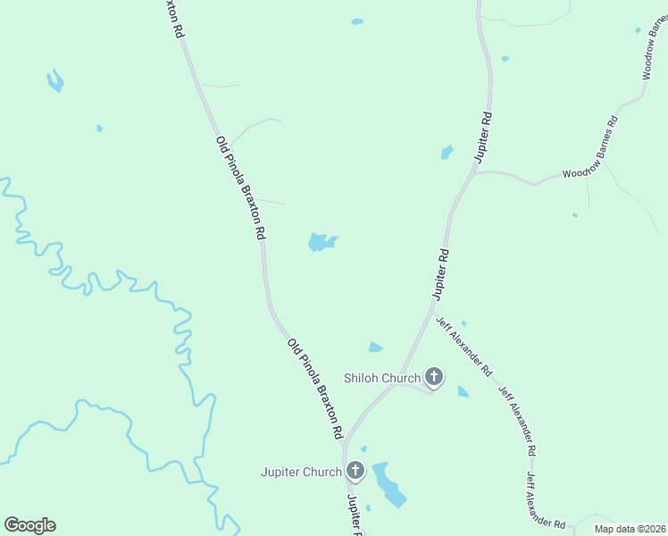 map of restaurants, bars, coffee shops, grocery stores, and more near 210 Old Pinola Braxton Road in Braxton