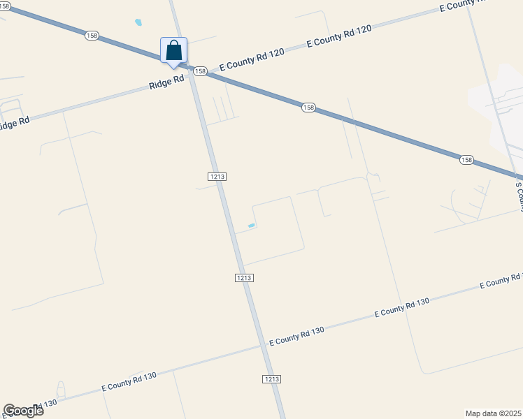 map of restaurants, bars, coffee shops, grocery stores, and more near 4001 South County Road in Midland