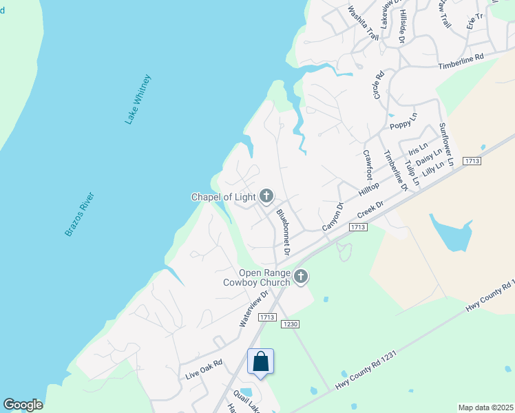 map of restaurants, bars, coffee shops, grocery stores, and more near 177 Catfish Trail in Whitney