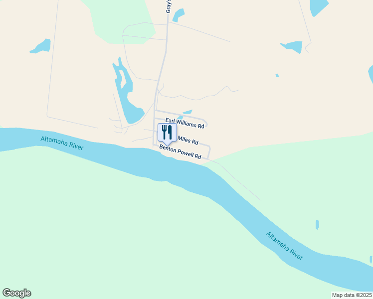 map of restaurants, bars, coffee shops, grocery stores, and more near 187 Benton Powell Road in Uvalda
