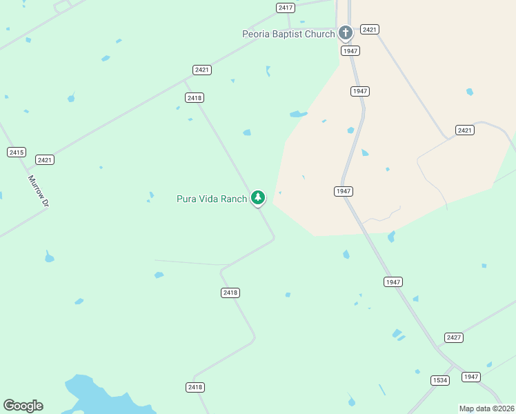 map of restaurants, bars, coffee shops, grocery stores, and more near 441 County Road 2418 in Hillsboro