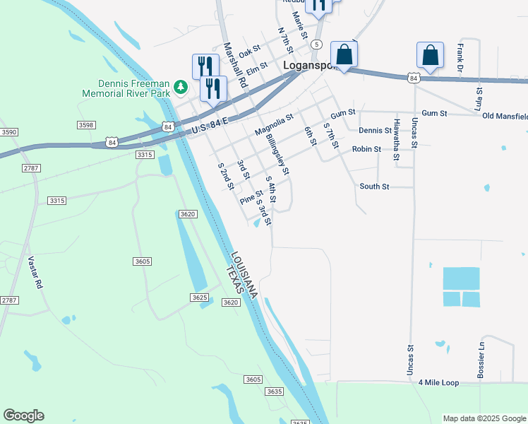 map of restaurants, bars, coffee shops, grocery stores, and more near 300 Ash Street in Logansport