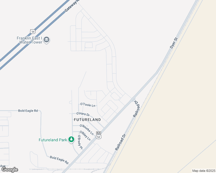 map of restaurants, bars, coffee shops, grocery stores, and more near 12405 Omalley Drive in El Paso