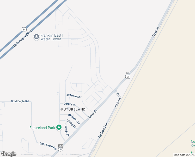 map of restaurants, bars, coffee shops, grocery stores, and more near 12389-12399 Dyer Street in El Paso