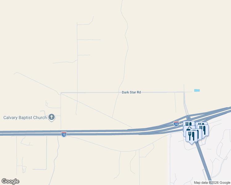 map of restaurants, bars, coffee shops, grocery stores, and more near Dark Star Road in Benson