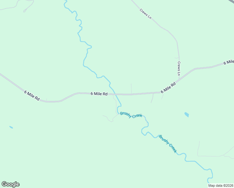 map of restaurants, bars, coffee shops, grocery stores, and more near 6 Mile Road in Crystal Springs