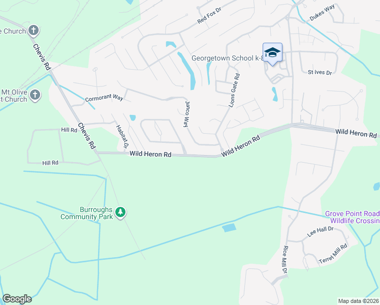 map of restaurants, bars, coffee shops, grocery stores, and more near 320 Wild Heron Road in Savannah