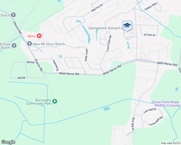 map of restaurants, bars, coffee shops, grocery stores, and more near 318 Wild Heron Road in Savannah