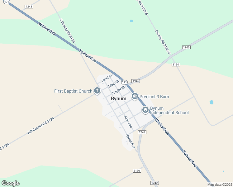 map of restaurants, bars, coffee shops, grocery stores, and more near 204 Saylor Street in Bynum