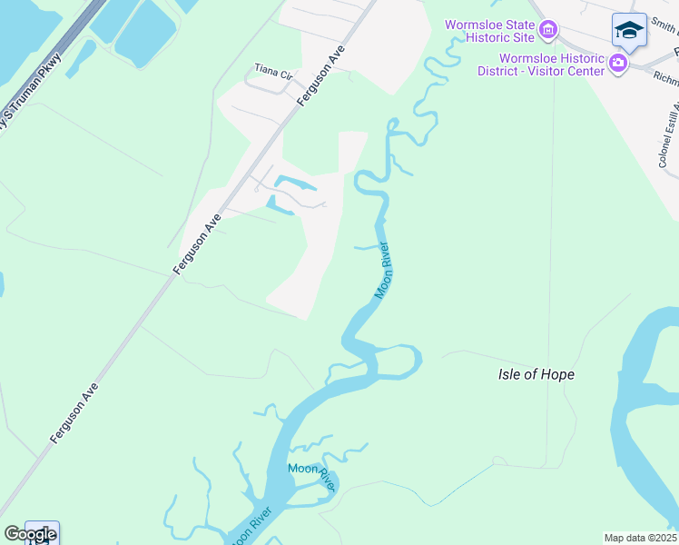 map of restaurants, bars, coffee shops, grocery stores, and more near 9104 Ferguson Avenue in Savannah