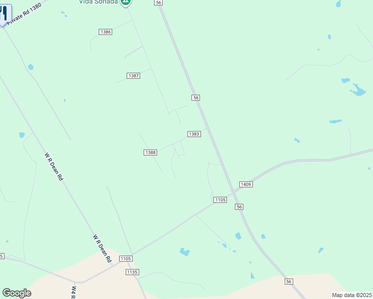 map of restaurants, bars, coffee shops, grocery stores, and more near County Road 1383 in Morgan