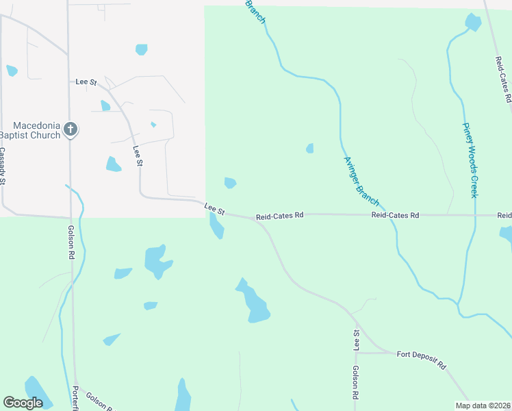 map of restaurants, bars, coffee shops, grocery stores, and more near Reid-Cates Road in Fort Deposit