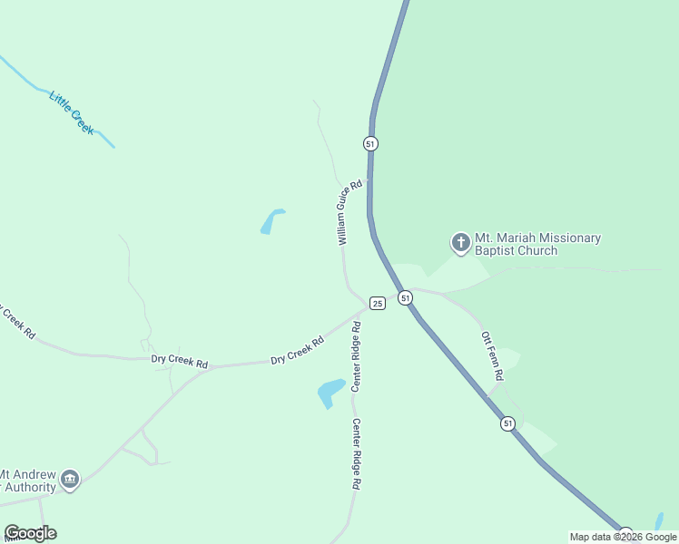 map of restaurants, bars, coffee shops, grocery stores, and more near 26 William Guice Road in Midway