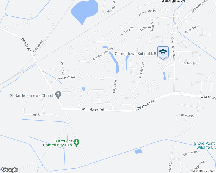 map of restaurants, bars, coffee shops, grocery stores, and more near 7 Ibis Way in Savannah