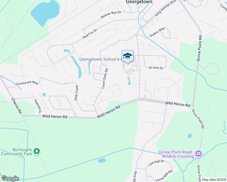 map of restaurants, bars, coffee shops, grocery stores, and more near 108 Wild Heron Villas Crossing in Savannah