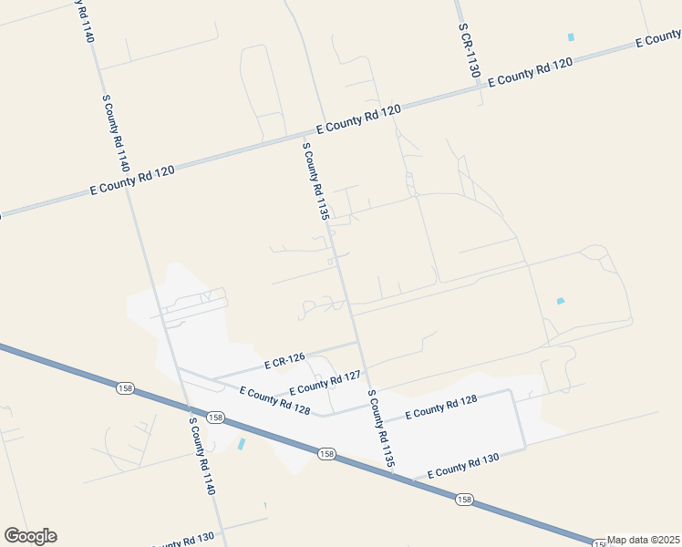 map of restaurants, bars, coffee shops, grocery stores, and more near 3963 South County Road 1135 in Midland