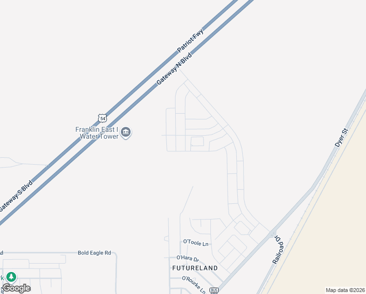 map of restaurants, bars, coffee shops, grocery stores, and more near 3360 Patriot Freeway in El Paso