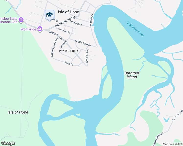 map of restaurants, bars, coffee shops, grocery stores, and more near 5 Flinn Drive in Savannah