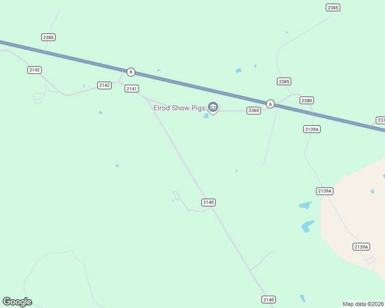map of restaurants, bars, coffee shops, grocery stores, and more near County Road 2140 in Iredell