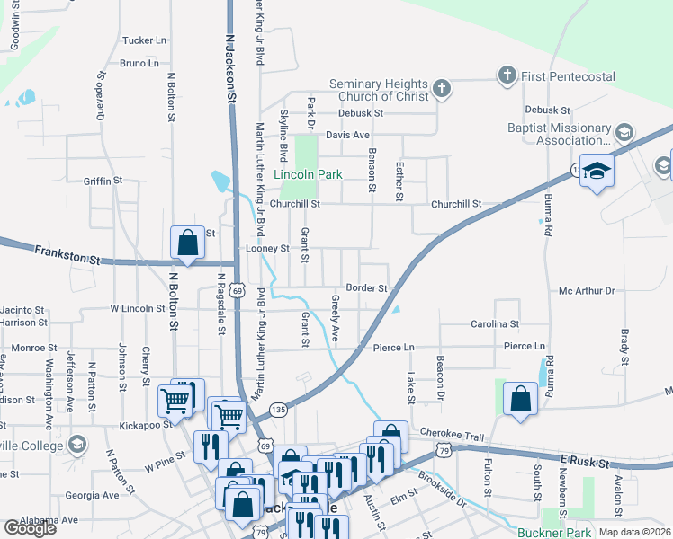 map of restaurants, bars, coffee shops, grocery stores, and more near 821 Sheridan Street in Jacksonville