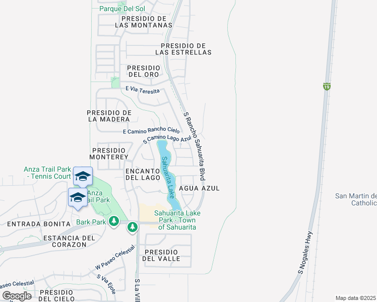 map of restaurants, bars, coffee shops, grocery stores, and more near 514 East Calle Amura in Sahuarita