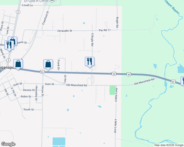 map of restaurants, bars, coffee shops, grocery stores, and more near 2610 Main Street in Logansport